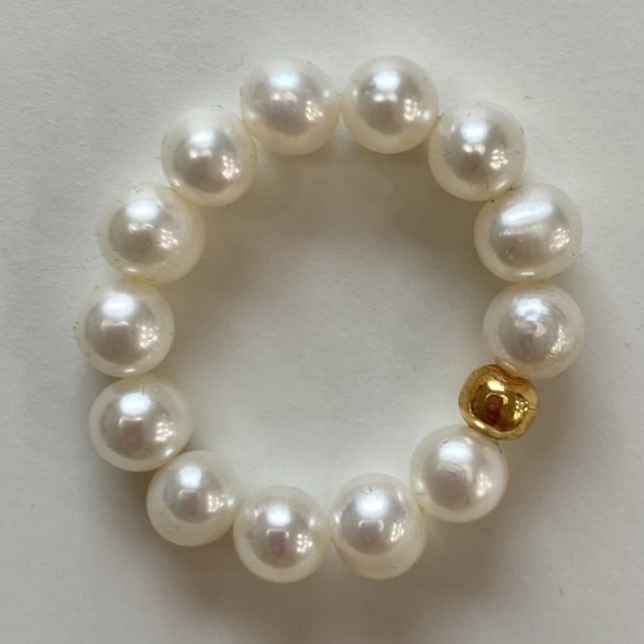 Anita Berisha “She is Kind” 3mm Freshwater Pearl Ring - Picture 3 of 5